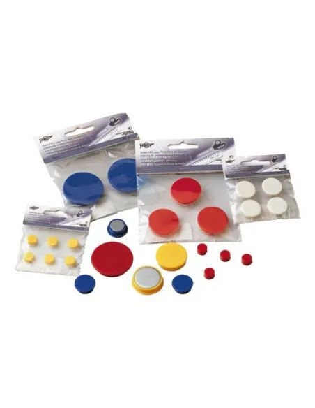 Pack 3 imanes redondo diam. 30 mm rojo