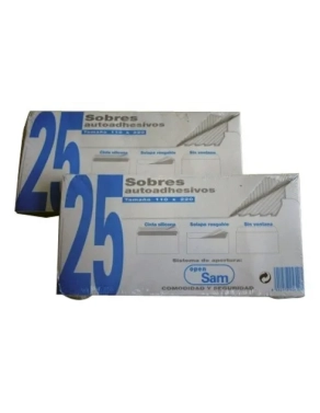 Caja 25 sobres 110x220 autodex