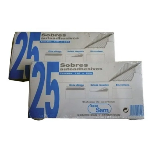 Caja 25 sobres 110x220 autodex