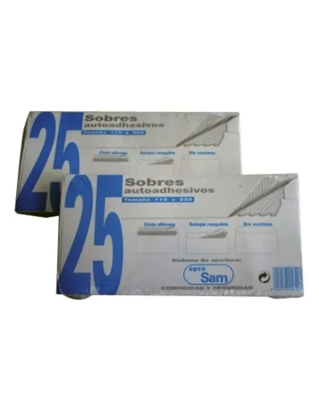 Caja 25 sobres 110x220 autodex