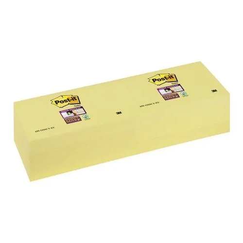 Bloc notas adhesivas Post-it amarillo 76x127 supersticky
