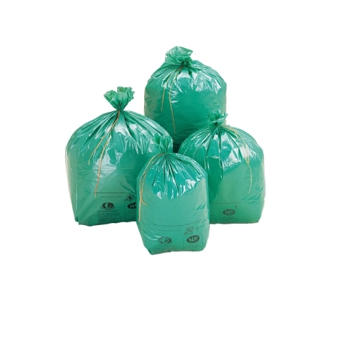 Bolsas basura ecológicas 100 litros verdes, 200 bolsas