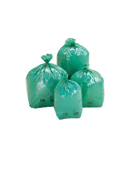Bolsas basura ecológicas 100 litros verdes, 200 bolsas