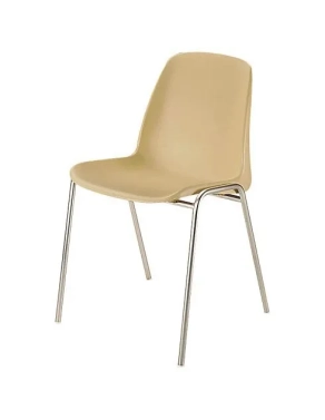 Silla plástica ignifuga estandar coque beige