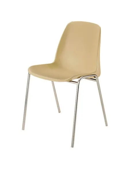 Silla plástica ignifuga estandar coque beige