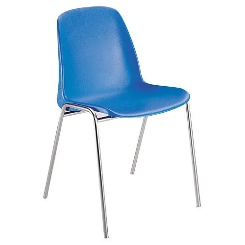 Silla plástica ignifuga estandar coque azul