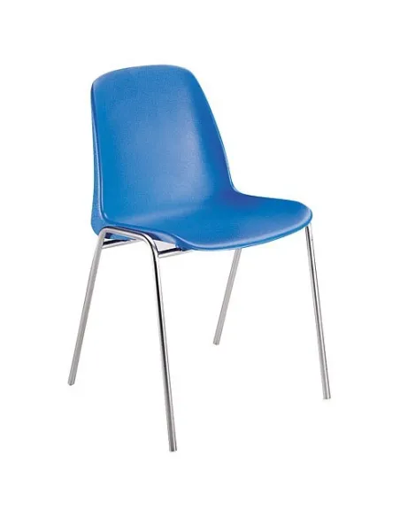 Silla plástica ignifuga estandar coque azul