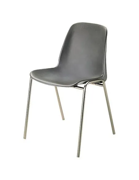 Silla plástica ignifuga estandar coque gris