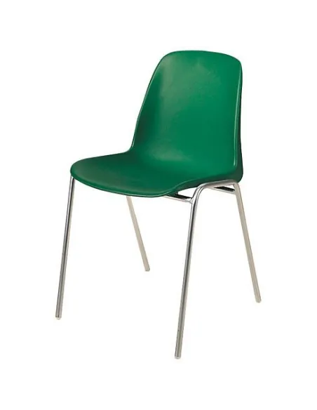 Silla plástica ignifuga estandar coque verde