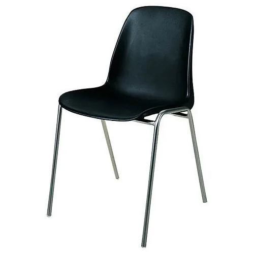Silla plástica ignifuga estandar coque negro