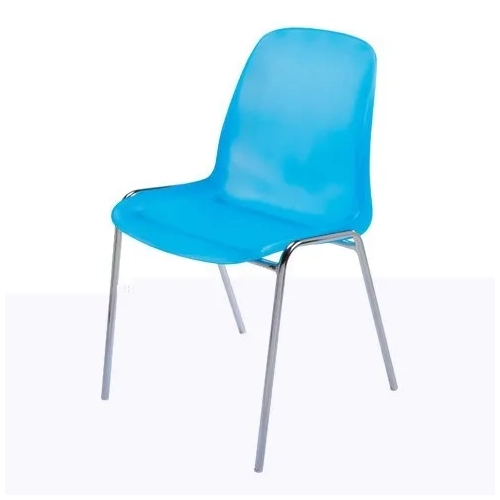 Silla plástica ignifuga estandar coque translucida azul