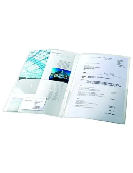 Dossier polipropileno doble ventana incoloro Esselte