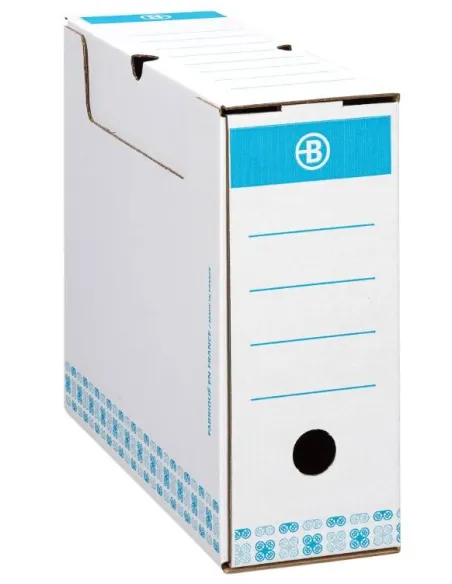Caja archivos definitivos A4 10 cm de ancho color azul