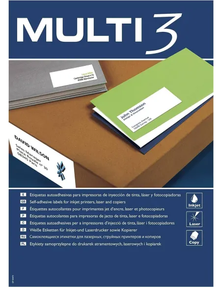 Etiquetas multifunción Multi3  210x297
