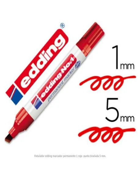 Marcador Edding 1 rojo