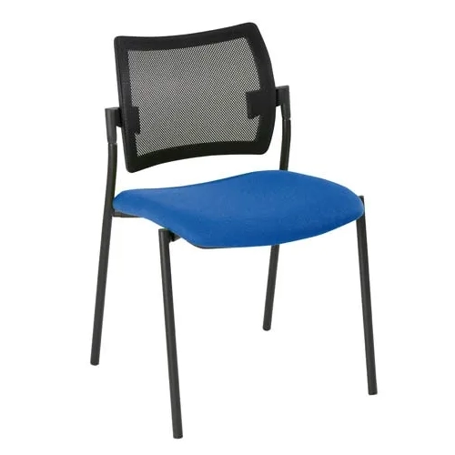 Silla yota respaldo Malla patas Negras asiento azul