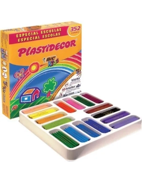 Ceras Plastidecor Bic Kids caja de 352 unidades