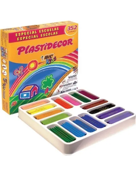 Ceras Plastidecor Bic Kids caja de 352 unidades