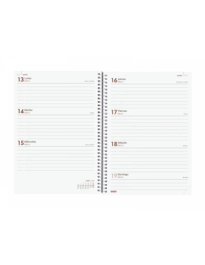 Agenda anual Finocam year E10 215x155 semana vista azul