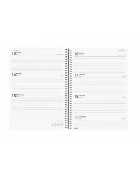 Agenda anual Finocam year E10 215x155 semana vista azul