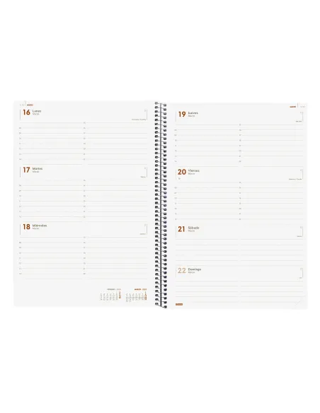 Agenda anual Finocam year E40 297x210 semana vista azul