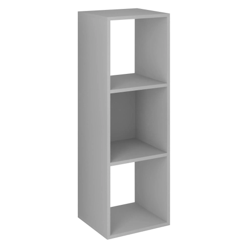 Estanteria modular 3 compartimentos gris maxicubo