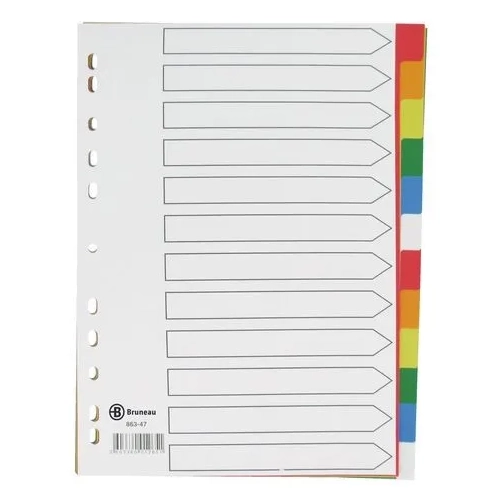 Juego separadores 12 colores A4 jmb