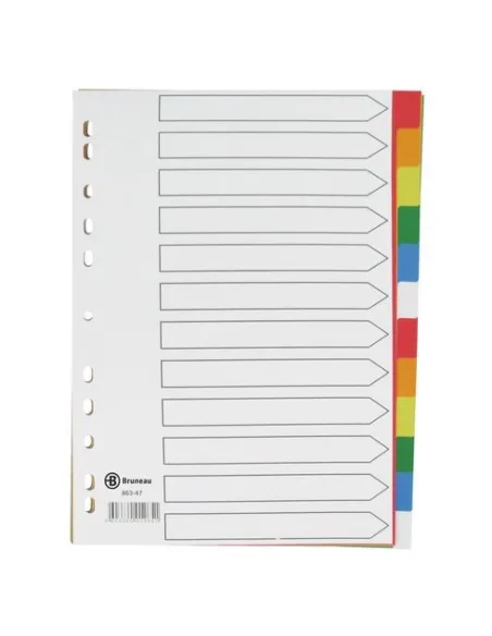 Juego separadores 12 colores A4 jmb