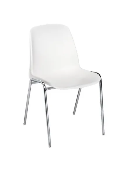 Silla plástica ignifuga estandar coque  blanco