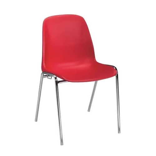 Silla plastica ensamblable coque rojo