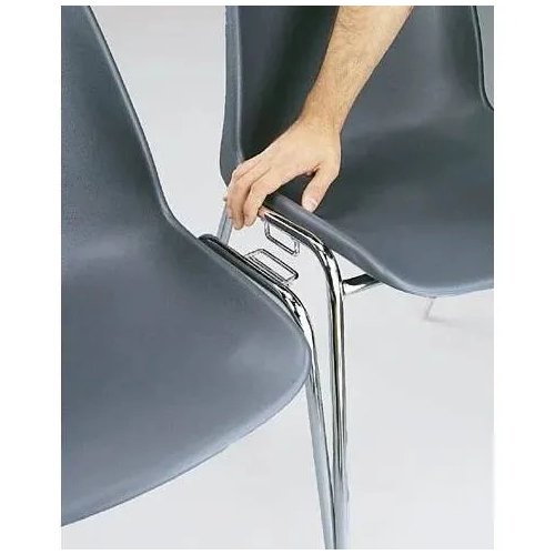 Silla plastica ensamblable coque rojo