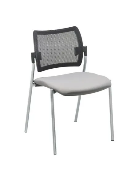 Silla yota respaldo Malla patas  Aluminio asiento gris
