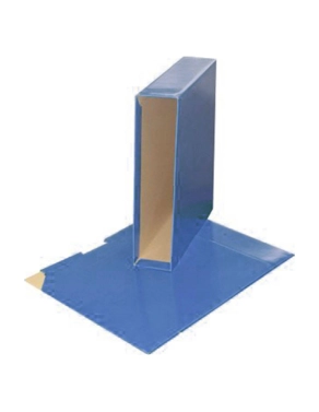 Cajetin para archivador folio ancho azul