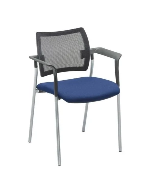 Sillon yota respaldo Malla patas  Aluminio asiento azul