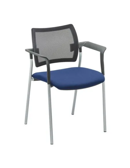 Sillon yota respaldo Malla patas  Aluminio asiento azul