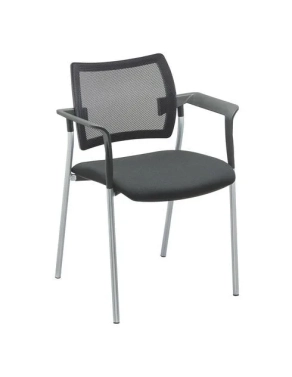 Sillon yota respaldo Malla patas  Aluminio asiento negro