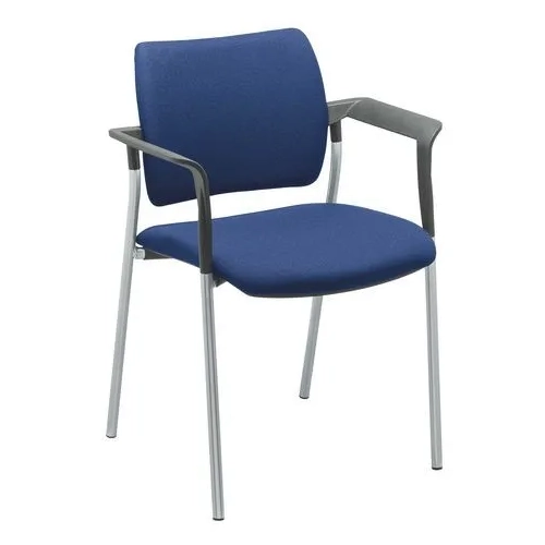 Silla oficina confidente con patas y brazos yota azul
