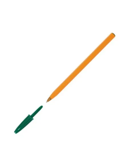 Boligrafo bic cristal naranja verde