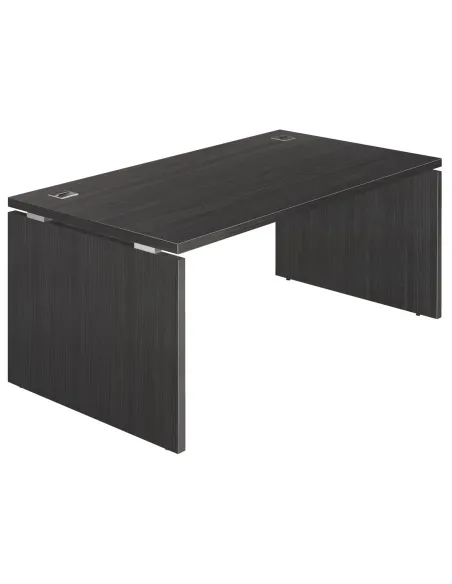 Mesa Shiny patas madera 160x90 negra