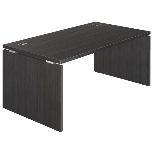 Mesa Shiny patas madera 180x90 negra