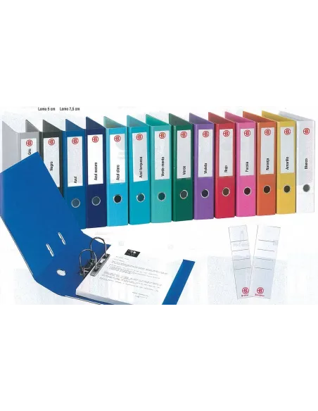 Archivador ancho forrado polipropileno folio azul