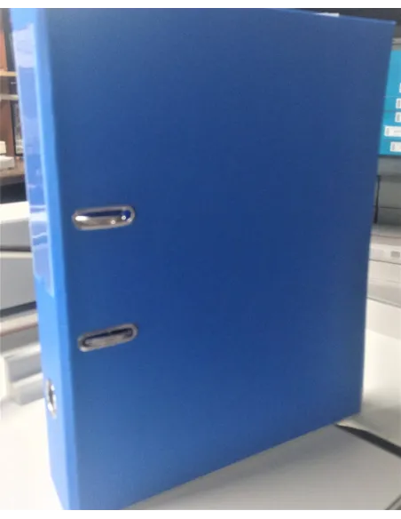 Archivador ancho forrado polipropileno A4 azul