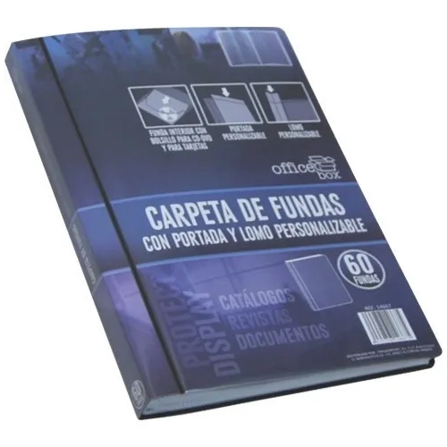 Carpetas 40 fundas personalizables negro