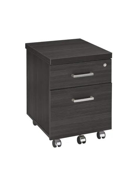 Cajon con ruedas 2 cajones Shiny negro