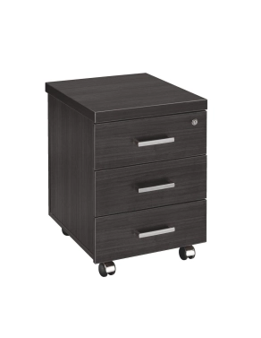 Cajon con ruedas 3 cajones Shiny negro