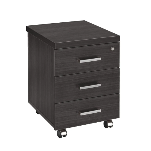 Cajon con ruedas 3 cajones Shiny negro