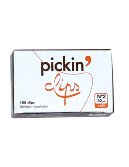 Caja 100 clips labiados niquelados n