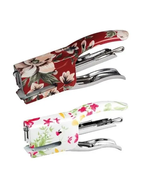 Grapadora tenaza mini decorada Floral