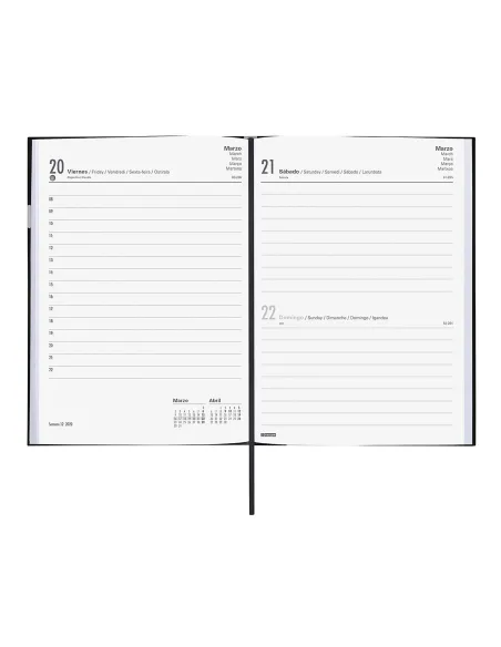 Agenda Finocam Dynamic Porto Y10 dia pagina negra