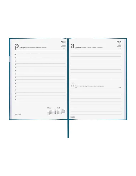Agenda Finocam Porto Y10 dia pagina 14x20,4 azul